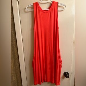 Time and True Coral Sleeveless Dress
